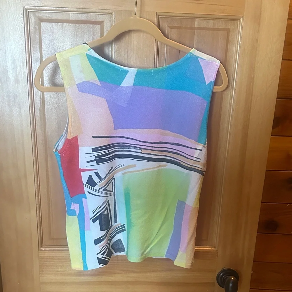 Alberto Makali 2 Piece Pastel Abstract Print Blazer - Pink, Mint, Yellow, Blue - Picture 3 of 6